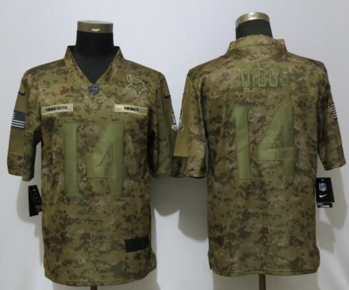 Men Minnesota Vikings #14 Dlggs Nike Camo Salute to Service Limited NFL Jerseys->indianapolis colts->NFL Jersey